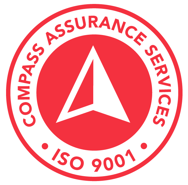 ISO 9001 Compass Assurance Services logo - red